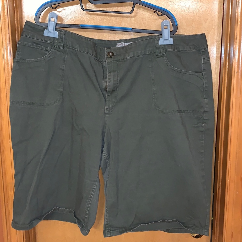 Green Jean shorts